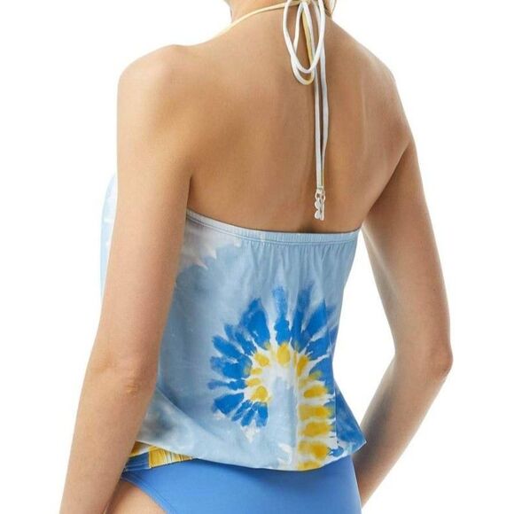 MICHAEL Michael Kors Vintage Tie-Dye Tie-Front Tankini –  (Multi Saffron, XS) - Picture 2 of 2